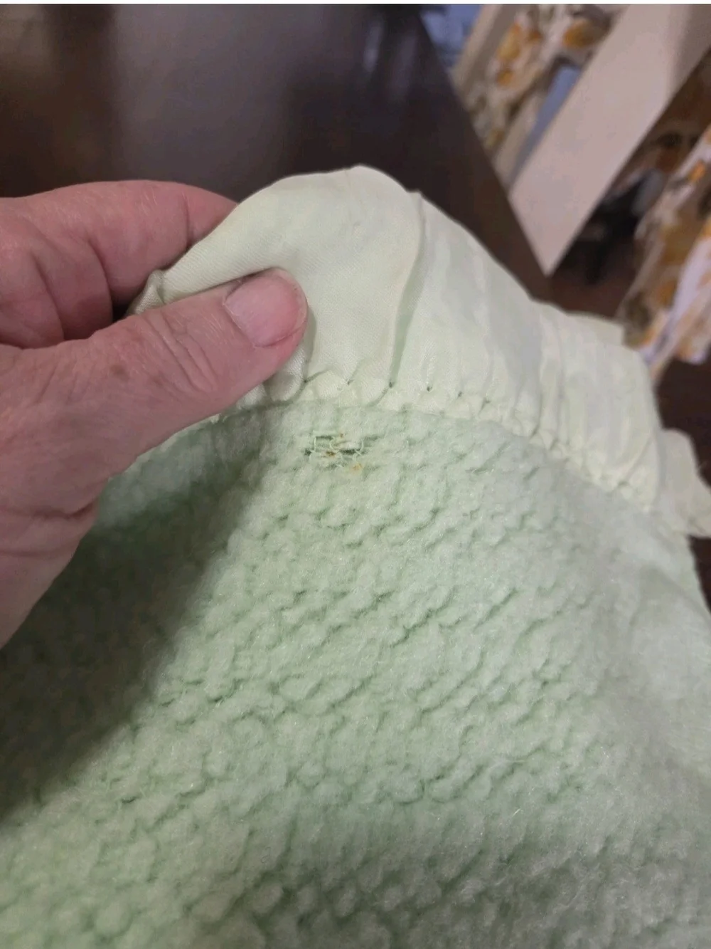 Vintage Waffle Weave Satin Bidding Blanket